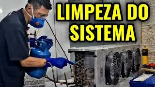 Como limpar tubulação do evaporador de câmara frigorífica - curso de refrigeração
