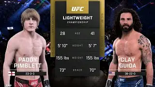 Paddy Pimblett vs. Clay Guida Full Fight - UFC 5 Fight Night