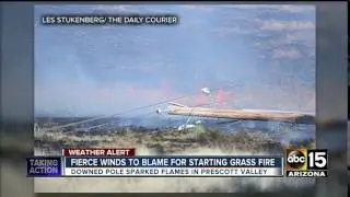 Brush fire sparks in Prescott Valley