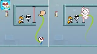 Attack Draw Line Gameplay Walkthrough Levels 1-20 - Stickman Brain Puzzle Game