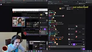 xQc Shows All The Channels he has a Gifted Sub to