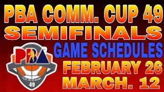 PBA Schedules - February 26 to March 12, 2025 | PBA Commissioners cup 49