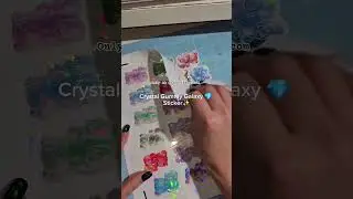 Cricut Weeding ASMR ✨ Crystal Gummy Galaxy Holographic Sticker Sheet (Satisfying Peel)#stickermaking
