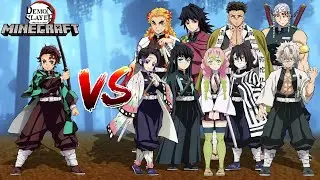 Tanjiro Kamado vs All Hashira! Demon Slayer Minecraft Battle