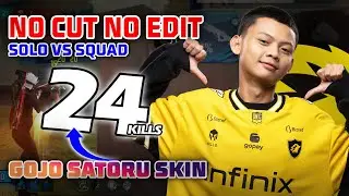 GOJO SATORU ONFIRE!!! 24 KILLS SOLO VS SQUAD