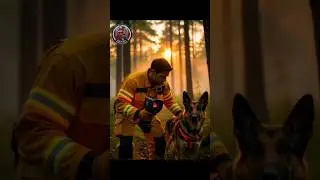 Hero Dog Saves Deer From Forest Fire #shorts #rescue #animalrescue #herodog #k9 #germanshepherd