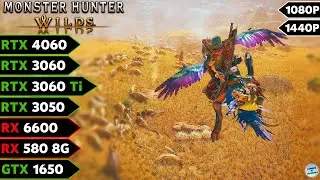 Monster Hunter Wilds Benchmark: RTX 4060, RTX 3060, RTX 3060 Ti, RTX 3050, RX 6600, RX 580, GTX 1650