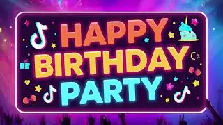 Painel de Aniversário para TV - Tema Tik Tok