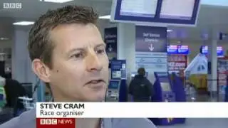 MARATHON RUNNER CHEATS AND TAKES BUS