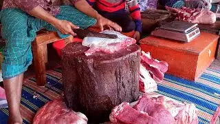 Most Incredible Fresh Beef Market | Amazing Youngest Butcher Cutting & Processing Cow Meat.
