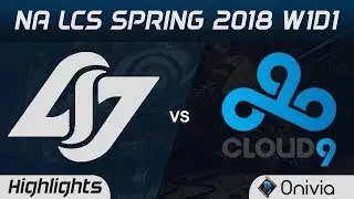 CLG vs C9 Highlights NA LCS Spring 2018 Counter Logic Gaming vs Cloud9 by Onivia