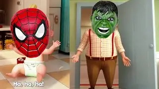 Johny Johny Yes Papa With but Hulk and Spider-Man | Funny Sounds | Cocomelon - Nursery Rhymes