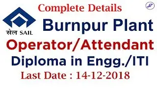 SAIL Operator / Attendant Recruitment 2018 | IISCO Burnpur Plant Recruitment | Employments Point