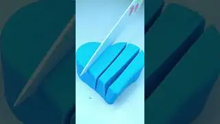 Satisfying Video l Kinetic Sand Heart Cake Cutting ASMR #shorts