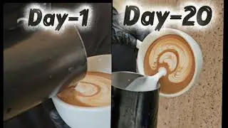 Practice Consistently For Better . Latte Art - Wings tulip 🌷 