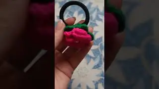 crochet hair rose 🌹 tutorial #crochetpatterns #knittig #diy #youtubeshort