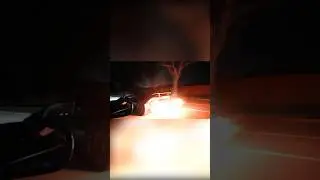 Twin Turbo Lamborghini ON FIRE! 🔥 #cars #lamborghini #exhaust