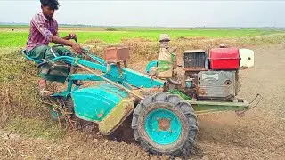 Easy way to power tiller start - mini tractor - Amazing machine start (Part=151)