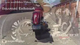 3 Bassani Slash Cut Slip Ons for Indian Scout