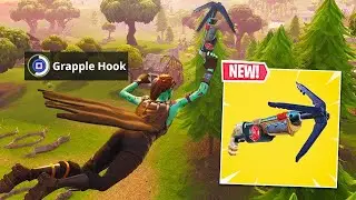 INSANE NEW GRAPPLE HOOK GUN IN FORTNITE !!! fortnite funny fails and wtf moments