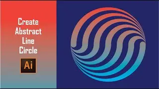 Create Abstract Blending Line Circle Graphic In Illustrator | Logo Design | Geometric Shape Design