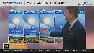 Maryland snow squalls exit, making way for sunny and cold day