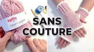 Modèle de MITAINES HIVER toute taille et sans couture II Tuto facile et rapide pour tout niveau