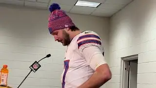 An emotional Bills QB Josh Allen meets the media aftermath loss to the Broncos