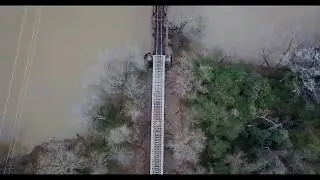 4K Aerial View - Kershaw County Riverside Park - Lugoff and Camden, South Carolina