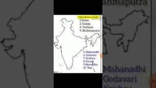 Map work part -03. Major Rivers of India. SSLC. Geography