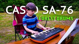 Forest Drums ♪ Piano // Casio SA-76 🎹 // 7-Year-Old Plays Piano In the Woods on 44 Keys