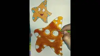 STAR FISHING COLOUR MIXING 🙏🏻#art #drawingtutorial #share
