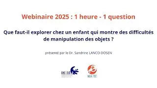 Webinaire Que faut-il explorer chez un enfant qui montre des difficultés de manipulation des objets?