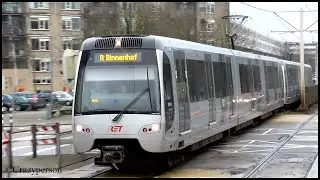 RET metro SG3 (origineel) op Oosterflank Rotterdam naar Binnenhof