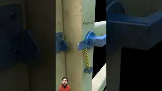 Simple Automatic Door Lock 🔐 #amazing & #simple #idea using spring #diy #woodworking #automaticdoor