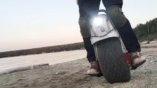 Off-road EUC along the coast, sand and stones - Bublik-18 по берегу, песку, камням...