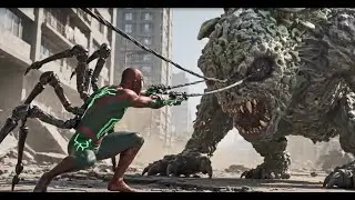 6-legged spider-man clashes with giant mushroom monster! | hero legends battle