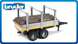 Bruder Toys Timber Trailer with 3 Logs #02213