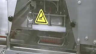 automatic trays boxes sealing machine film heat sealer linear type