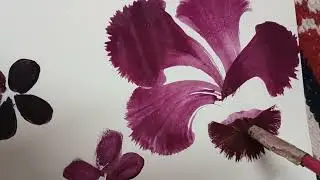 Hibiscus painting by water colours#art #painting #hibiscus #youtube #ytviral #flowers 