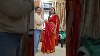 Engagement bride saree draping tutorial 🥰