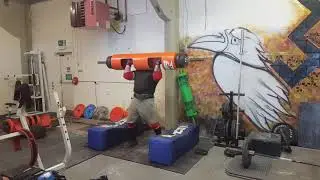 170kg log press by Colin Hawkins