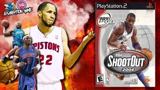 NBA Shootout 2004 PS2 Detroit Pistons vs New Orleans Hornets - No commentary