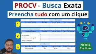 Como Usar PROCV no Google Planilhas Para Buscar Preencher Dados Automaticamente