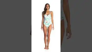 Kate Spade New York Marina Beach Twist One Piece Swimsuit | SwimOutlet.com