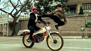The Epic Motorcycle Fight Scene | In the Line of Duty 4 | CLIP
