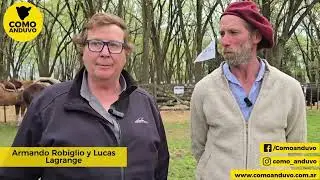 Armando Robiglio y Lucas Lagrange luego de vender en Criadores.