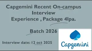 Опыт собеседования в Capgemini в кампусе #2026batch | Вопросы для собеседования