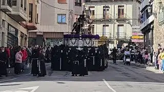 Semana Santa Astorga 2023. Procesión del Encuentro. Bajada a Puerta de Rey. Viernes Santo.