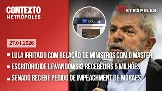 Ao vivo: Toffoli e Moraes: Lula irritado com relação de ministros e Master